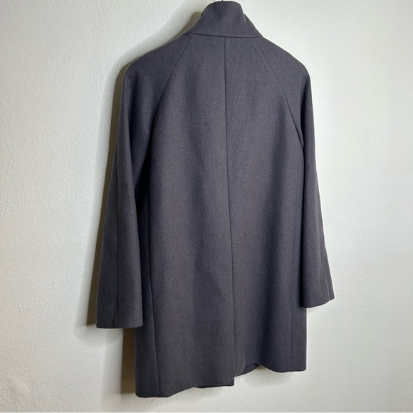 J. Crew Grey Wool Blend Double Breasted Funnel Neck Jacket 4 - Picture 6 of 13